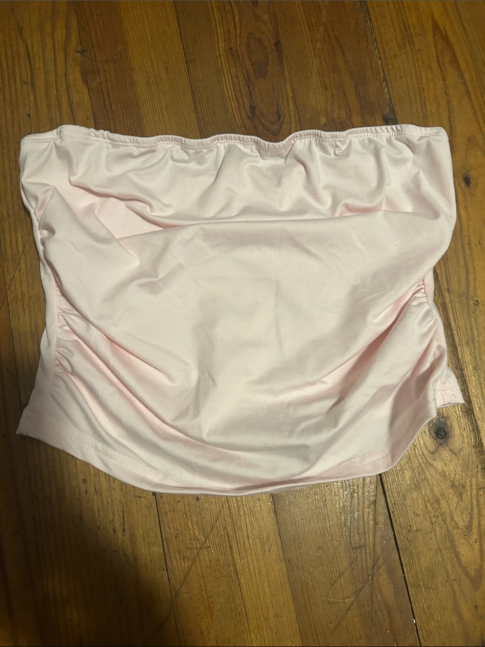 ROMWE Soft Pink Strapless Bandeau Tube Top
